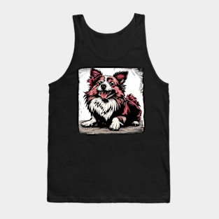 Retro Art Sheltie Dog Lover Tank Top